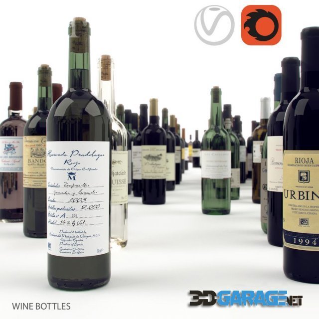 3d-model – Wine bottles